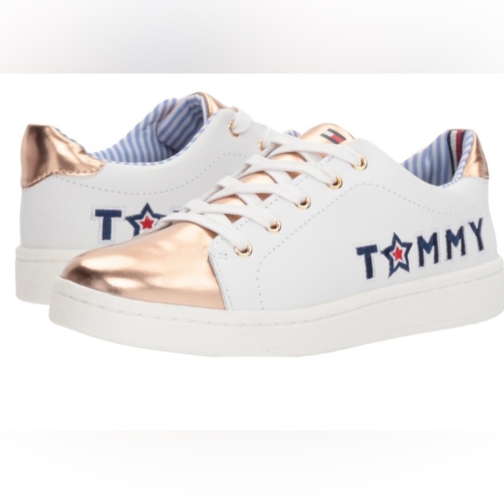COPY - Tommy Hilfiger [woman’s]- Unisex rose gold Alvina Varsity Sneaker [New]